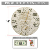 Sumac 14" Indoor Outdoor Wall Thermometer Made from Solid cast Aluminum (Copy)