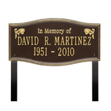 Personalized Cast Metal Memorial Lawn Sign - The Alexandria, In Memory, Commemoration Sign. Made in the USA. Ground Mounted Plaque