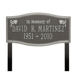 Personalized Cast Metal Memorial Lawn Sign - The Alexandria, In Memory, Commemoration Sign. Made in the USA. Ground Mounted Plaque