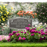 Personalized Cast Metal Memorial Lawn Sign - The Alexandria, In Memory, Living Eternally, Commemoration Sign. Made in the USA. Ground Mounted Plaque