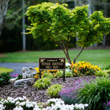 Personalized Cast Metal Memorial Lawn Sign - The Wilmington, In Memory, Commemoration Sign. Made in the USA. Ground Mounted Plaque