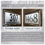 Extra Large Crystal Lighted Address Sign! This Address Plaque is Bright and Beautiful, Available in 3 colors and two fonts, MEASURES 7.25" X 12"