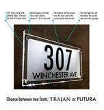 Extra Large Crystal Lighted Address Sign! This Address Plaque is Bright and Beautiful, Available in 3 colors and two fonts, MEASURES 7.25" X 12"