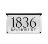 Extra Large Crystal Lighted Address Sign! This Address Plaque is Bright and Beautiful, Available in 3 colors and two fonts, MEASURES 7.25" X 12"