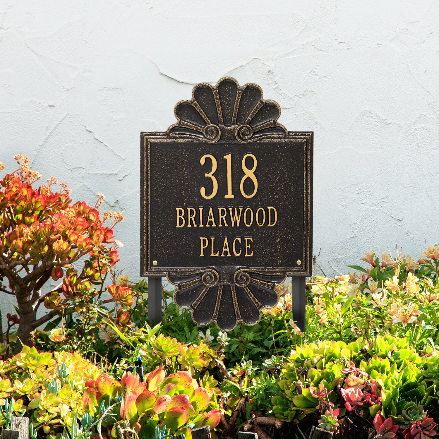 Flowering dogwood house numbers sign, Address popular sign, Painted ceramic tile, House number plaque, Ceramic sign, Address plaques