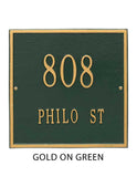 The Standard Square Number Address Plaque -- 11 SIGN COLORS AVAILABLE, Measures 11" x 11" x 0.37"