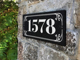 THE SAVANNA Address Plaque with Engraved Numbers. Address Sign Made from Solid, Real Stone. Ships in 2-3 Days. Measures 12" x 6" x 0.375", 4 colors